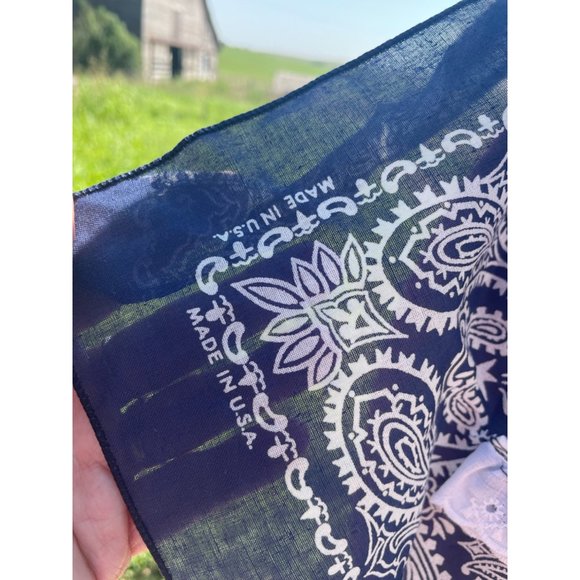 Vintage Blue Bandanna Half Apron Western Farmhouse - Picture 8 of 16